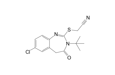 2-{[7-Chloro-4-oxo-3-(1,1-dimethylethyl)-3H-4,5-dihydro-1,3-benzodiazepin-2-yl]sulfanyl}acetonitrile