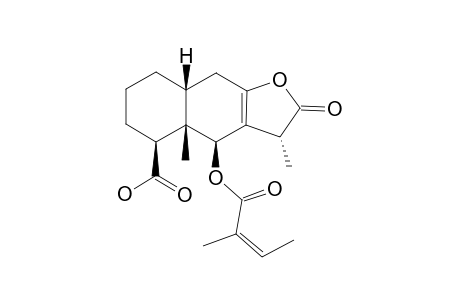 EREMOFARFUGIN-D;11-BETA-H-6-BETA-ANGELOYLOXY-15-CARBOXY-EREMOPHIL-7-EN-12,8-OLIDE
