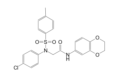 2-{4-chloro[(4-methylphenyl)sulfonyl]anilino}-N-(2,3-dihydro-1,4-benzodioxin-6-yl)acetamide