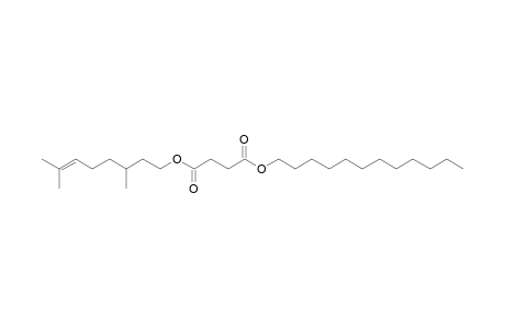 Succinic acid, 3,7-dimethyloct-6-en-1-yl dodecyl ester