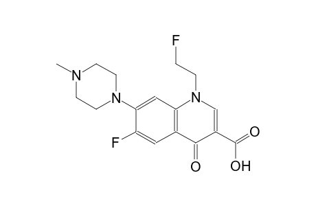 6-fluoro-1-(2-fluoroethyl)-7-(4-methyl-1-piperazinyl)-4-oxo-1,4-dihydro-3-quinolinecarboxylic acid