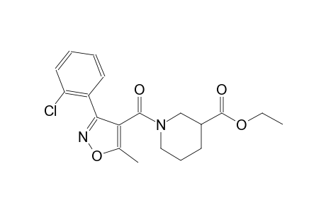 ethyl 1-{[3-(2-chlorophenyl)-5-methyl-4-isoxazolyl]carbonyl}-3-piperidinecarboxylate