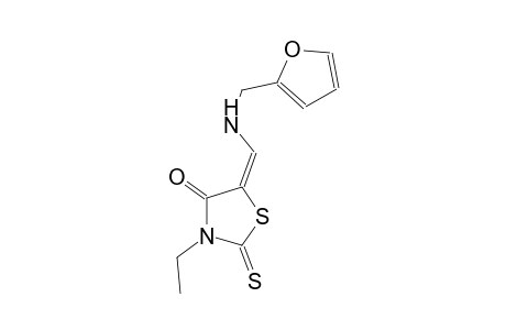 (5E)-3-ethyl-5-{[(2-furylmethyl)amino]methylene}-2-thioxo-1,3-thiazolidin-4-one