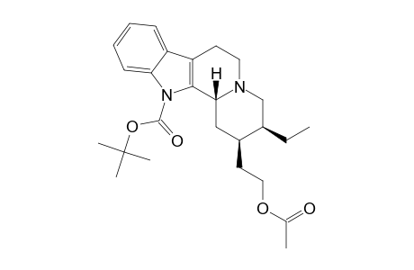 (2R,3S,12bR)-2-(2-acetoxyethyl)-3-ethyl-2,3,4,6,7,12b-hexahydro-1H-pyrido[2,1-a]$b-carboline-12-carboxylic acid tert-butyl ester