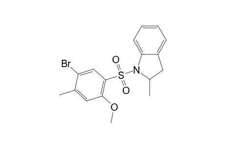 1-(5-bromanyl-2-methoxy-4-methyl-phenyl)sulfonyl-2-methyl-2,3-dihydroindole