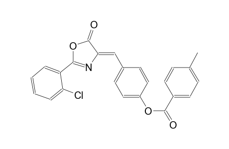 4-[(Z)-(2-(2-chlorophenyl)-5-oxo-1,3-oxazol-4(5H)-ylidene)methyl]phenyl 4-methylbenzoate