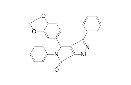 4-(1,3-Benzodioxol-5-yl)-3,5-diphenyl-4,5-dihydropyrrolo[3,4-c]pyrazol-6(1H)-one