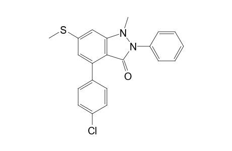 4-(4-chlorophenyl)-1-methyl-6-(methylthio)-2-phenyl-3-indazolone