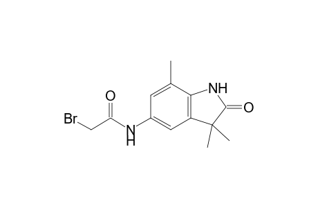 2-Bromanyl-N-(3,3,7-trimethyl-2-oxidanylidene-1H-indol-5-yl)ethanamide