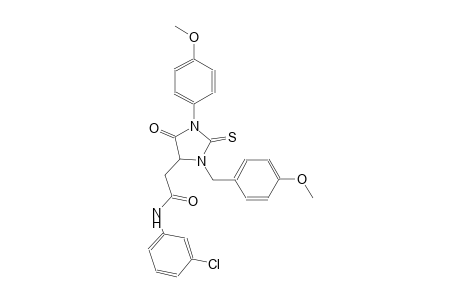 N-(3-chlorophenyl)-2-[3-(4-methoxybenzyl)-1-(4-methoxyphenyl)-5-oxo-2-thioxo-4-imidazolidinyl]acetamide