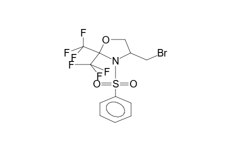 2,2-BIS(TRIFLUOROMETHYL)-3-BENZENSULPHONYL-4-BROMOMETHYL-1,3-OXAZOLIDINE