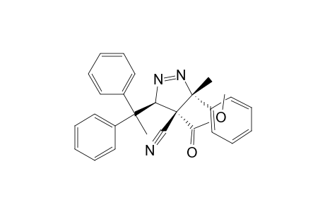 3H-Pyrazole-4-carboxylic acid, 4-cyano-5-(1,1-diphenylethyl)-4,5-dihydro-3-methyl-3-phenyl-, methyl ester, (3.alpha.,4.alpha.,5.beta.)-
