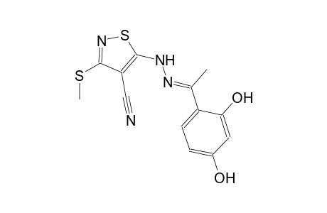 5-{(2E)-2-[1-(2,4-dihydroxyphenyl)ethylidene]hydrazino}-3-(methylsulfanyl)-4-isothiazolecarbonitrile