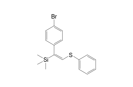 (E)-[.beta-Phenylthio.alpha.-(p-bromophenyl)vinyl](trimethyl)silane