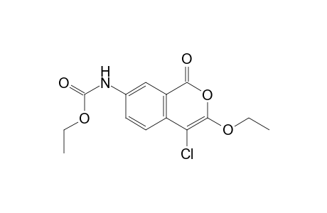 Ethyl N-(4-chloranyl-3-ethoxy-1-oxidanylidene-isochromen-7-yl)carbamate