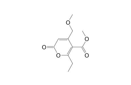 2H-Pyran-5-carboxylic acid, 6-ethyl-4-(methoxymethyl)-2-oxo-, methyl ester