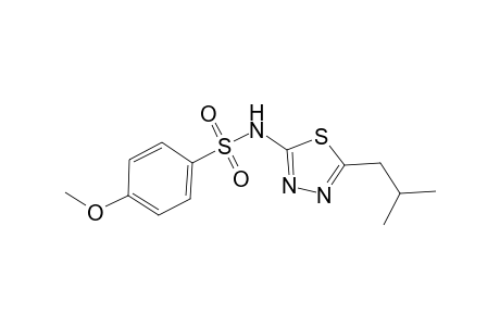 Benzenesulfonamide, 4-methoxy-N-[5-(2-methylpropyl)-1,3,4-thiadiazol-2-yl]-