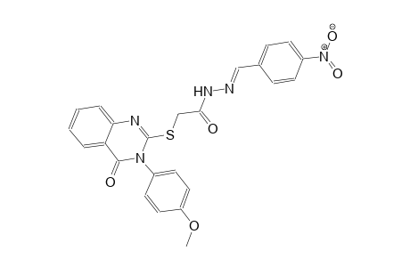 2-{[3-(4-methoxyphenyl)-4-oxo-3,4-dihydro-2-quinazolinyl]sulfanyl}-N'-[(E)-(4-nitrophenyl)methylidene]acetohydrazide