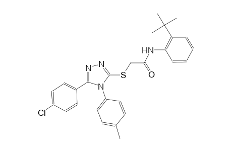 N-(2-tert-butylphenyl)-2-{[5-(4-chlorophenyl)-4-(4-methylphenyl)-4H-1,2,4-triazol-3-yl]sulfanyl}acetamide