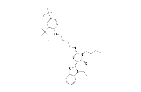 2-[4-[2,4-bis-(1,1-dimethyl-propyl)-phenoxy]-butylimino]-3-butyl-5-(3-ethyl-3H-benzothiazol-2-ylidene)-thiazolidin-4-one
