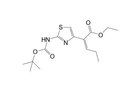 cis-2-(2-tert-butoxycarboxamidothiazol-4-yl)-2-pentenoic acid ethyl ester