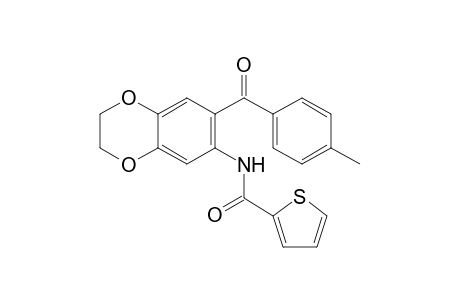 N-{7-[(4-methylphenyl)carbonyl]-2,3-dihydro-1,4-benzodioxin-6-yl}thiophene-2-carboxamide