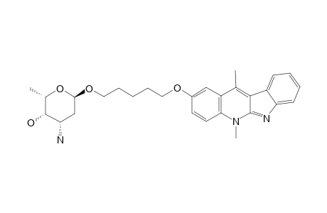 (2S,3S,4S,6R)-4-amino-6-[5-(5,11-dimethylquinolino[2,3-b]indol-2-yl)oxypentoxy]-2-methyloxan-3-ol