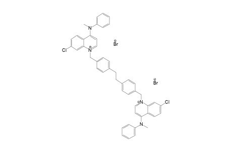 [7-chloro-1-[4-[2-[4-[[7-chloro-4-(methyl-phenyl-amino)quinolin-1-ium-1-yl]methyl]phenyl]ethyl]benzyl]quinolin-1-ium-4-yl]-methyl-phenyl-amine dibromide
