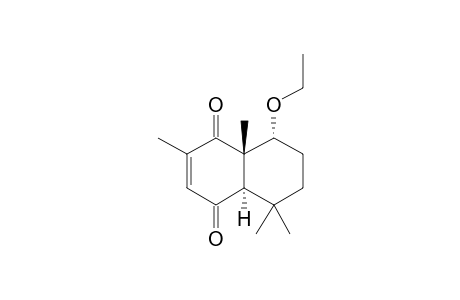 RAC-8-ALPHA-ETHOXY-1,4,4A-ALPHA,5,6,7,8,8A-OCTAHYDRO-2,5,5,8A-BETA-TETRAMETHYLNAPHTHALIN-1,4-DIONE