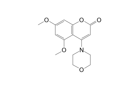 2H-1-Benzopyran-2-one, 5,7-dimethoxy-4-(4-morpholinyl)-