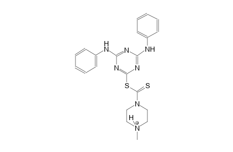 1-{[(4,6-dianilino-1,3,5-triazin-2-yl)sulfanyl]carbothioyl}-4-methylpiperazin-4-ium