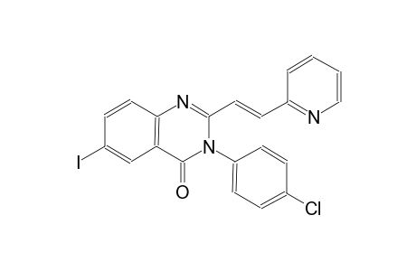 3-(4-chlorophenyl)-6-iodo-2-[(E)-2-(2-pyridinyl)ethenyl]-4(3H)-quinazolinone