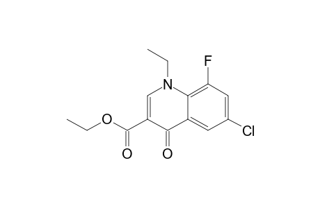 6-CHLORO-8-FLUORO-1,4-DIHYDRO-1-ETHYL-4-OXOQUINOLINE-3-CARBOXYLIC-ACID-ETHYLESTER