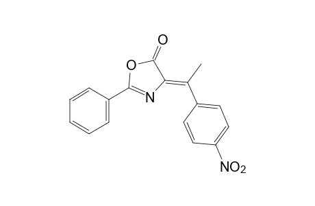 cis-4-(alpha-METHYL-p-NITROBENZYLIDENE)-2-PHENYL-2-OXAZOLIN-5-ONE