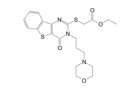 ethyl ({3-[3-(4-morpholinyl)propyl]-4-oxo-3,4-dihydro[1]benzothieno[3,2-d]pyrimidin-2-yl}sulfanyl)acetate