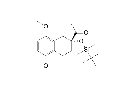 (-)-(6R)-6-ACETYL-6-(TERT.-BUTYLDIMETHYLSILYLOXY)-4-METHOXY-5,6,7,8-TETRAHYDRONAPHTHALEN-1-OL
