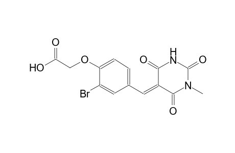 acetic acid, [2-bromo-4-[(E)-(tetrahydro-1-methyl-2,4,6-trioxo-5(2H)-pyrimidinylidene)methyl]phenoxy]-