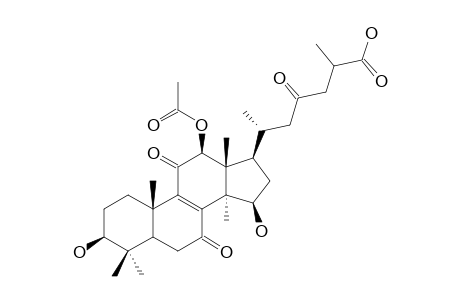 GANODERIC-ACID-ALPHA;12-BETA-ACETOXY-3-BETA,15-BETA-DIHYDROXY-7,11,23-TRIOXO-5-ALPHA-LANOSTA-8-EN-26-OIC-ACID