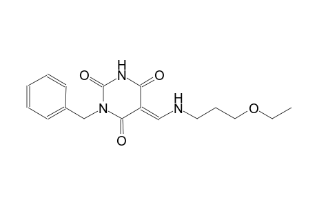(5E)-1-benzyl-5-{[(3-ethoxypropyl)amino]methylene}-2,4,6(1H,3H,5H)-pyrimidinetrione