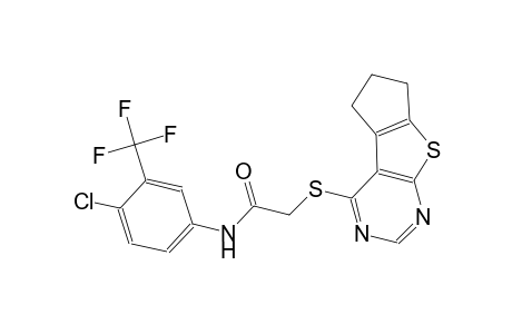 acetamide, N-[4-chloro-3-(trifluoromethyl)phenyl]-2-[(6,7-dihydro-5H-cyclopenta[4,5]thieno[2,3-d]pyrimidin-4-yl)thio]-