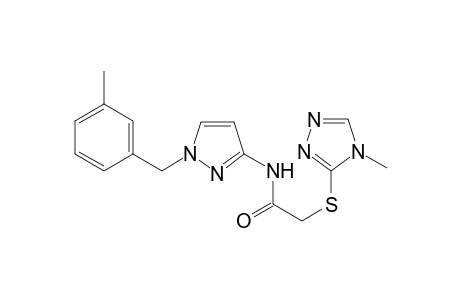 Acetamide, N-[1-[(3-methylphenyl)methyl]-1H-pyrazol-3-yl]-2-[(4-methyl-4H-1,2,4-triazol-3-yl)thio]-