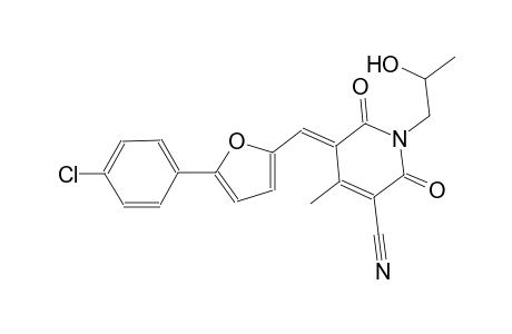 3-pyridinecarbonitrile, 5-[[5-(4-chlorophenyl)-2-furanyl]methylene]-1,2,5,6-tetrahydro-1-(2-hydroxypropyl)-4-methyl-2,6-dioxo-, (5E)-