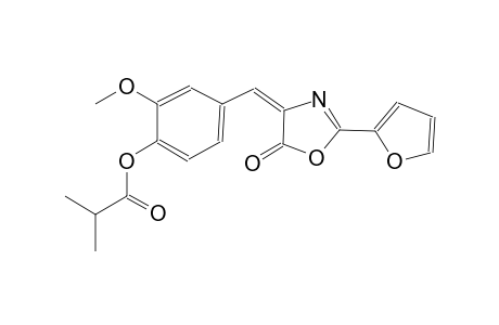 4-[(E)-(2-(2-furyl)-5-oxo-1,3-oxazol-4(5H)-ylidene)methyl]-2-methoxyphenyl 2-methylpropanoate