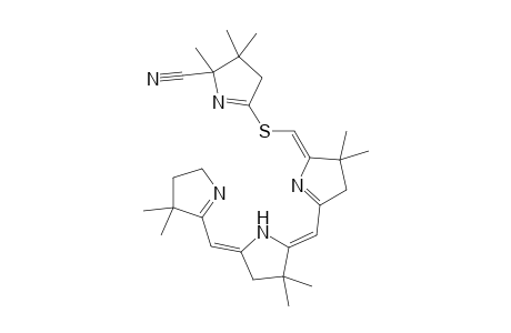 1-Pyrroline, 2-[5-(3,3-dimethyl-1-pyrrolin-2-ylmethylene)-3,3-dimethyl-pyrrolidin-2-ylidenemethyl]-4,4-dimethyl-5-(4,4,5-trimethyl-5-cyano-1-pirrolin-2-ylthiomethylene