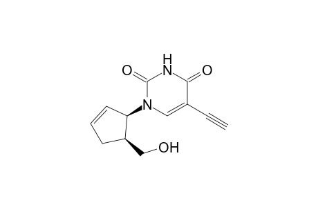 (+-)-cis-1-(2-Hydroxymethyl-4-cyclopentenyl)-5-(ethynyl)uracil