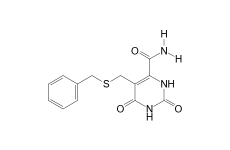 5-[(benzylthio)methyl]-2,6-dioxo-1,2,3,6-tetrahydro-4-pyrimidinecarboxamide