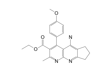 ETHYL-5-AMINO-6,7,8-TRIHYDRO-4-(PARA-METHOXYPHENYL)-2-METHYLCYCLOPENTA-[B]-[1,8]-NAPHTHYRIDINE-3-CARBOXYLATE