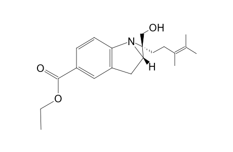 (2S*)-1,2-[(S*)-1-(3,4-Dimethyl-3-pentenyl)-1-(hydroxymethyl)methylene]-5-ethoxycarbonylindoline