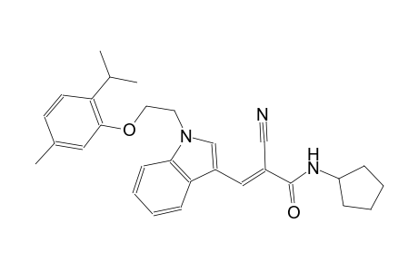 (2E)-2-cyano-N-cyclopentyl-3-{1-[2-(2-isopropyl-5-methylphenoxy)ethyl]-1H-indol-3-yl}-2-propenamide