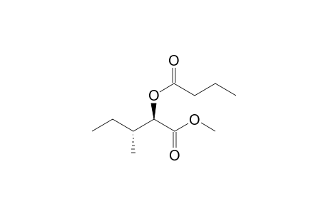 Methyl (2RS, 3RS)-2-butanoyloxy-3-methylpentanoate